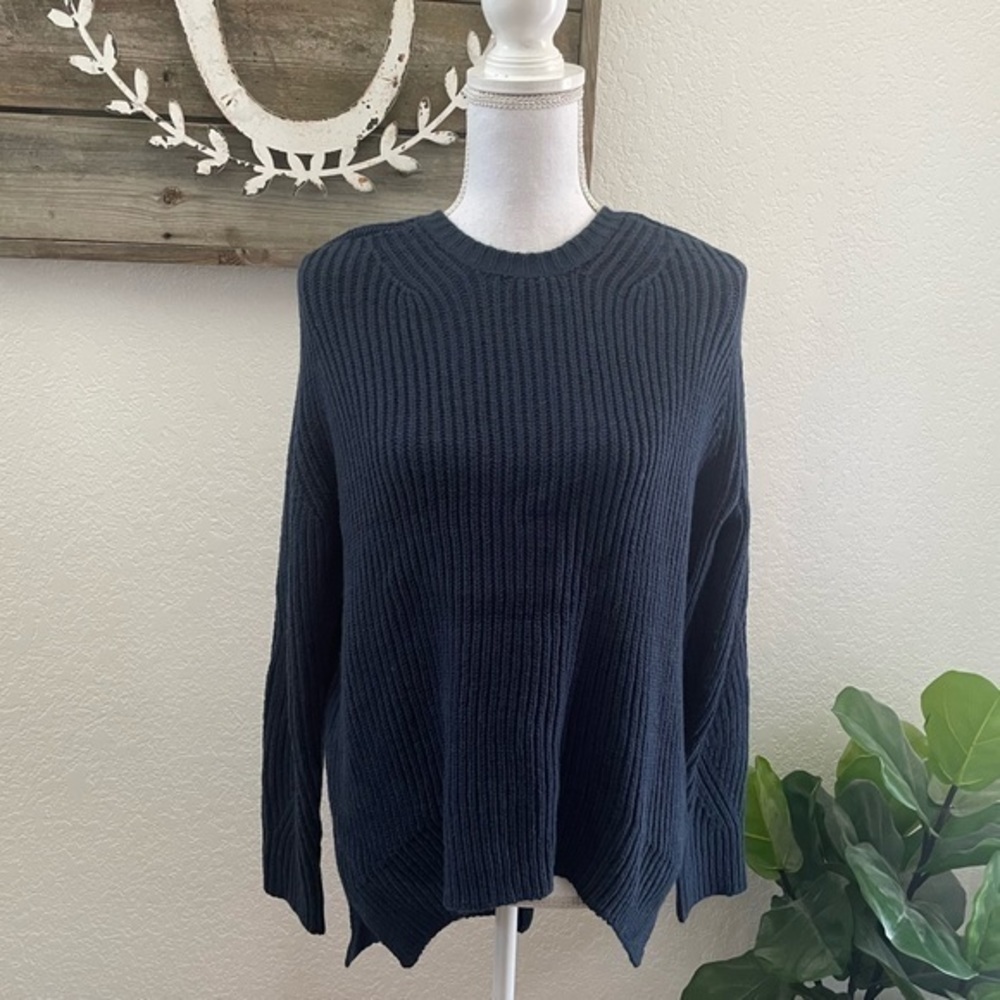 The Fifth Label Magnolia teal blue heavy knit sweater size L NWT